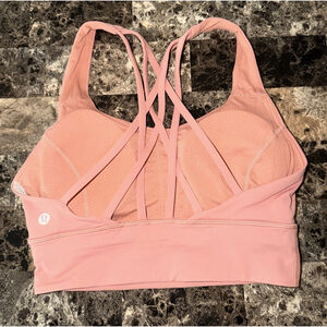 LULULEMON FREE TO BE SERENE LONGLINE BRA PINK SAVANNAH SZ 6